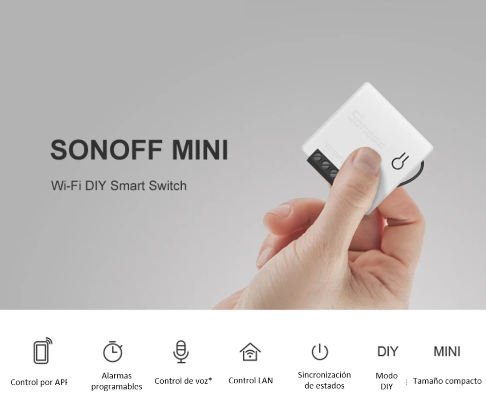 Interruptor DIY Sonoff MINIR2 WiFi - Imagen 3